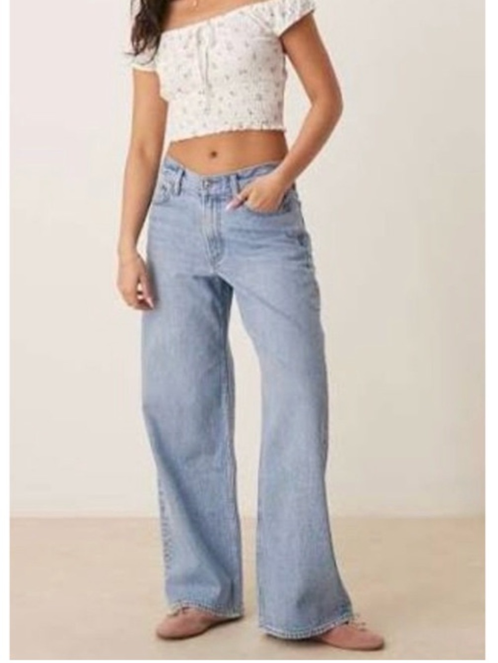 Abercrombie & Fitch Tall The Ultra Loose Low Rise Jeans Light Wash Relaxed 27